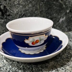 American Girl Felicity Pleasant Company Blue and White Teacup Set